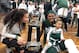 Xavier Tillman celebrates Michigan State's win in the Big Ten conference championship game with his fiancee, Tamia Todd, and their daughter, Ayanna.