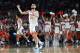 MINNEAPOLIS, MINNESOTA - APRIL 06: Ty Jerome #11 of the Virginia Cavaliers celebrates in the second half against the Auburn Tigers during the 2019 NCAA Final Four semifinal at U.S. Bank Stadium on April 6, 2019 in Minneapolis, Minnesota. (Photo by Tom Pen