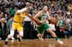 BOSTON, MA - FEBRUARY 7: Gordon Hayward #20 of the Boston Celtics handles the ball against the Los Angeles Lakers on February 7, 2019 at the TD Garden in Boston, Massachusetts. NOTE TO USER: User expressly acknowledges and agrees that, by downloading and/