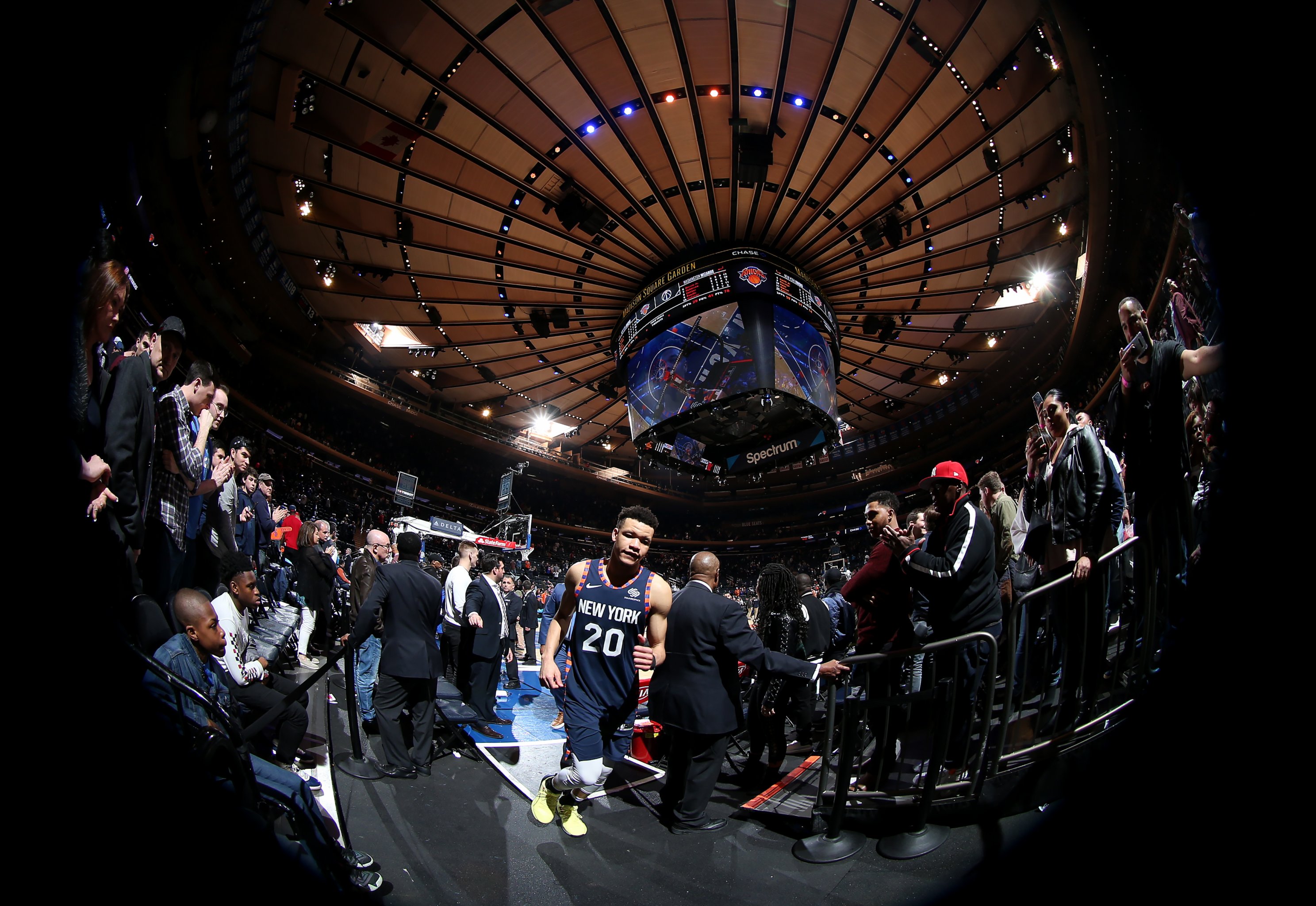 Men New York Knicks Kevin Knox #20 White  