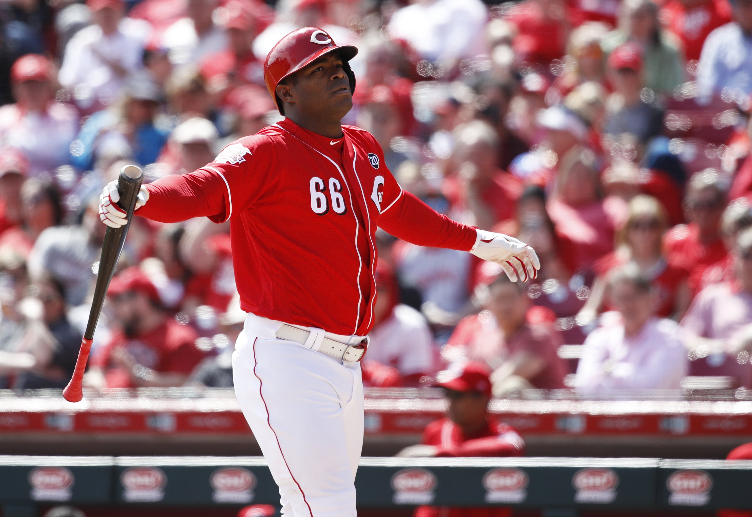 Cincinnati Reds' Yasiel Puig's time with the club in photos