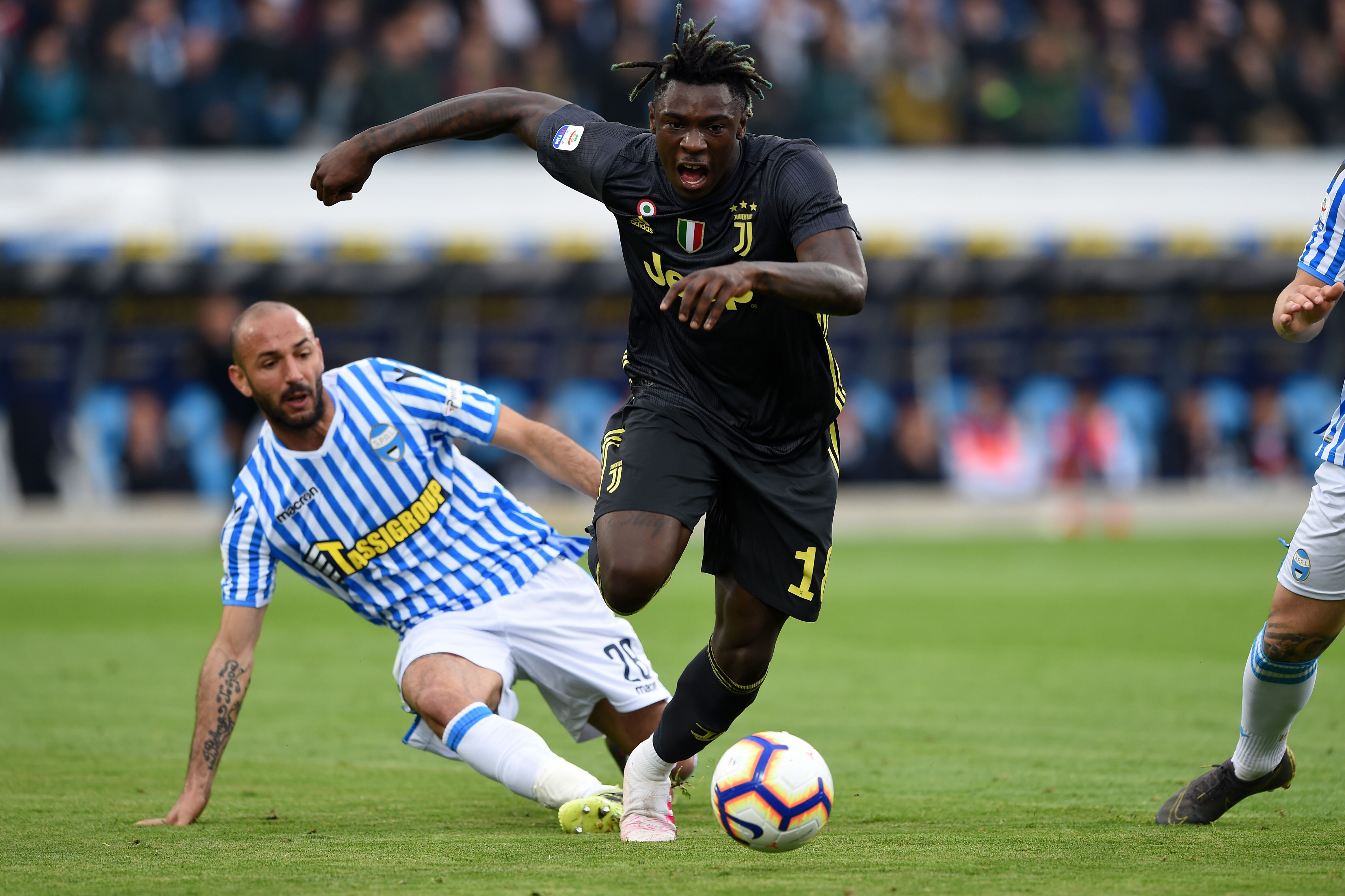 Kean's first-half goal wasn't enough for Juve.