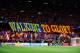 BARCELONA, SPAIN - APRIL 16: FC Barcelona fans support their team during the UEFA Champions League Quarter Final second leg match between FC Barcelona and Manchester United at Camp Nou on April 16, 2019 in Barcelona, Spain. (Photo by Chris Brunskill/Fanta