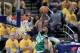 Indianapolis, Indiana - April 19: Jaylen Brown # 7 of the Boston Celtics shoots the ball against the Indiana Pacers in the third game of the first round of the 2019 playoffs at Bankers Life Fieldhouse on April 19, 2019 in Indianapolis , Indiana. NOTE TO US