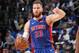 DETROIT, MI - APRIL 20: Blake Griffin #23 of the Detroit Pistons reacts during the game against the Milwaukee Bucks during Game Three of Round One of the 2019 NBA Playoffs on April 20, 2019 at the Little Caesars Arena in Detroit, Michigan. NOTE TO USER: