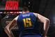 PORTLAND, OR - MAY 3: Nikola Jokic #15 of the Denver Nuggets looks on against the Portland Trail Blazers during Game Three of the Western Conference Semifinals of the 2019 NBA Playoffs on May 3, 2019 at the Moda Center Arena in Portland, Oregon. NOTE TO U