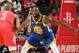 HOUSTON, TX - MAY 6: Draymond Green #23 of the Golden State Warriors plays defense against the Houston Rockets during Game Four of the Western Conference Semifinals of the 2019 NBA Playoffs on May 6, 2019 at the Toyota Center in Houston, Texas. NOTE TO US