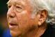 BOSTON, MA - APRIL 14: Robert Kraft, owner of the New England Patriots looks on during Game One of the first round of the 2019 NBA Eastern Conference Playoffs between the Boston Celtics and the Indiana Pacers at TD Garden on April 14, 2019 in Boston, Mas