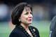 NEW ORLEANS, LA - SEPTEMBER 9: Owner Gayle Benson of the New Orleans Saints on the sidelines before a game against the Tampa Bay Buccaneers at Mercedes-Benz Superdome on September 9, 2018 in New Orleans, Louisiana. The Buccaneers defeated the Saints 48-4