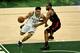 MILWAUKEE, WISCONSIN - MAY 15: Malcolm Brogdon #13 of the Milwaukee Bucks dribbles the ball while being guarded by Kawhi Leonard #2 of the Toronto Raptors in the second quarter in Game One of the Eastern Conference Finals of the 2019 NBA Playoffs at the