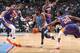 MEMPHIS, TN - OCTOBER 27: Mike Conley #11 of the Memphis Grizzlies drives to the basket against the Phoenix Suns on October 27, 2018 at FedExForum in Memphis, Tennessee. NOTE TO USER: User expressly acknowledges and agrees that, by downloading and/or us