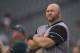 PHILADELPHIA, PA - AUGUST 30: Joe Douglas, Vice President of Player Personnel of the Philadelphia Eagles, looks on prior to the game against the New York Jets during the preseason game at Lincoln Financial Field on August 30, 2018 in Philadelphia, Pennsyl