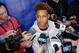 CHICAGO, IL - MAY 17: Romeo Langford of Indiana speaks to the media during the 2019 NBA Combine at Quest MultiSport Complex on May 17, 2019 in Chicago, Illinois. NOTE TO USER: User expressly acknowledges and agrees that, by downloading and or using this p