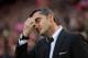 LIVERPOOL, ENGLAND - MAY 07: Ernesto Valverde, Manager of Barcelona reacts during the UEFA Champions League Semi Final second leg match between Liverpool and Barcelona at Anfield on May 07, 2019 in Liverpool, England. (Photo by Shaun Botterill/Getty Imag