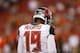 TAMPA, FL - AUGUST 26: A back view Kicker Roberto Aguayo #19 of the Tampa Bay Buccaneers as he appoarches the field during a preseason game against the Cleveland Browns at Raymond James Stadium on August 26, 2016 in Tampa, Florida. The Buccaneers defeated