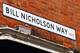 LONDON, ENGLAND - AUGUST 15: A sign of Bill Nicholson Way, where the White Hart Lane stadium is located, prior to the Barclays Premier League match between Tottenham Hotspur and Stoke City at White Hart Lane on August 15, 2015 in London, United Kingdom.