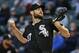 CHICAGO, ILLINOIS - MAY 28: Starting pitcher Lucas Giolito #27 of the Chicago White Sox delivers the ball against the Kansas City Royals at Guaranteed Rate Field on May 28, 2019 in Chicago, Illinois. (Photo by Jonathan Daniel/Getty Images)
