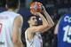 TBILISI, GEORGIA - DECEMBER 03: Goga Bitadze of Georgia shoots the ball during the FIBA Basketball World Cup 2019 European Qualifier match between Georgia and Israel at Tbilisi Sports Palace on December 3, 2018 in Tbilisi, Georgia. (Photo by Levan Verdzeu