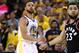 OAKLAND, CALIFORNIA - JUNE 05: Stephen Curry #30 of the Golden State Warriors reacts against the Toronto Raptors in the first half during Game Three of the 2019 NBA Finals at ORACLE Arena on June 05, 2019 in Oakland, California. NOTE TO USER: User expres