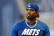 MIAMI, FLORIDA - APRIL 01: Yoenis Cespedes #52 of the New York Mets looks on during batting practice prior to the game against the Miami Marlins at Marlins Park on April 01, 2019 in Miami, Florida. (Photo by Michael Reaves/Getty Images)