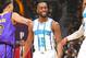 LOS ANGELES, CA - MARCH 29: Kemba Walker #15 of the Charlotte Hornets seen on court during the game against the Los Angeles Lakers on March 29, 2019 at STAPLES Center in Los Angeles, California. NOTE TO USER: User expressly acknowledges and agrees that, b