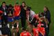 RENNES, FRANCE - JUNE 20: The Chile team form a team huddle after the 2019 FIFA Women's World Cup France group F match between Thailand and Chile at Roazhon Park on June 20, 2019 in Rennes, France. (Photo by Richard Heathcote/Getty Images)