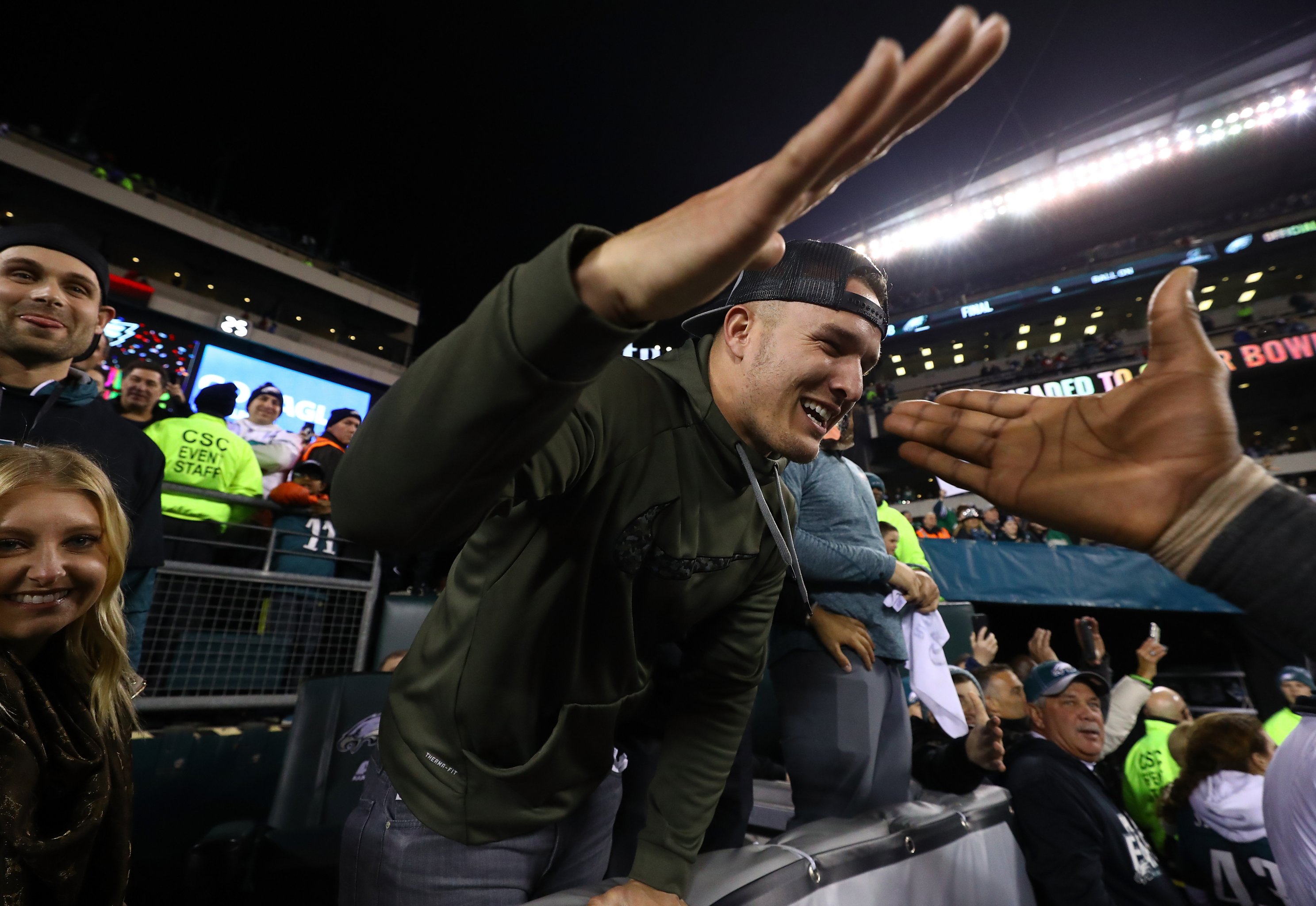 Mike Trout invited Mark Gubicza to the Eagles game, and I'm not