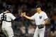 NEW YORK, NY - JUNE 17: Masahiro Tanaka #19 of the New York Yankees reats after a complete game shut out against the Tampa Bay Rays during the ninth inning at Yankee Stadium on June 17, 2019 in the Bronx borough of New York City. (Photo by Adam Hunger/Get