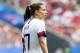 REIMS, FRANCE - JUNE 24: #17 Tobin Heath of USA in action during the 2019 FIFA Women's World Cup France Round Of 16 match between Spain and USA at Stade Auguste Delaune on June 24, 2019 in Reims, France. (Photo by Zhizhao Wu/Getty Images)