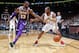 TORONTO, CANADA - MARCH 14: Kawhi Leonard #2 of the Toronto Raptors handles the ball against LeBron James #23 of the Los Angeles Lakers on March 14, 2019 at the Scotiabank Arena in Toronto, Ontario, Canada. NOTE TO USER: User expressly acknowledges and a