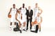 BROOKLYN, NY - SEPTEMBER 30: (L-R) Joe Johnson #7, Paul Pierce #34, Kevin Garnett #2, Head Coach Jason Kidd, Brook Lopez #11, and Deron Williams #8 of the Brooklyn Nets pose for a portrait during Media Day at the Barclays Center in Brooklyn, NY. NOTE TO U