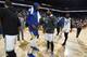 OAKLAND, CA - MARCH 5: Kevin Durant #35 of the Golden State Warriors talks with Kyrie Irving #11 of the Boston Celtics after the game on March 5, 2019 at ORACLE Arena in Oakland, California. NOTE TO USER: User expressly acknowledges and agrees that, by do