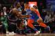 MIAMI, FL - FEBRUARY 01: Russell Westbrook # 0 of Oklahoma City Thunder in battle against Miami Heat at American Airlines Arena on February 1, 2019 in Miami, Florida. NOTE TO USER: User expressly acknowledges and accepts that by downloading and / or