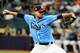 ST. PETERSBURG, FLORIDA - JULY 07: Charlie Morton #50 of the Tampa Bay Rays delivers a pitch to the New York Yankees during the first inning of a baseball game at Tropicana Field on July 07, 2019 in St. Petersburg, Florida. (Photo by Julio Aguilar/Getty