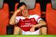 BAKU, AZERBAIJAN - MAY 29: Mesut Ozil of Arsenal reacts following the UEFA Europa League Final between Chelsea and Arsenal at Baku Olimpiya Stadionu on May 29, 2019 in Baku, Azerbaijan. (Photo by Chris Brunskill/Fantasista/Getty Images)