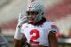 College Park, MD - November 17: Ohio State's No. 2 Chase Young Buckeyes looks ahead to the Maryland Terrapins match at Capital One Field on November 17, 2018 in College Park, Maryland. (Photo of Will Newton / Getty Images)