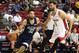 LAS VEGAS, NEVADA - JULY 06: London Perrantes #32 of the New Orleans Pelicans drives against Jeff Withey #51 of the Washington Wizards during the 2019 NBA Summer League at the Thomas & Mack Center on July 6, 2019 in Las Vegas, Nevada. NOTE TO USER: User