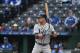 KANSAS CITY, MO - MAY 01: Nate Lowe #35 of the Tampa Bay Rays bats against the Kansas City Royals at Kauffman Stadium on May 1, 2019 in Kansas City, Missouri. (Photo by Ed Zurga/Getty Images)