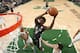 MILWAUKEE, WI - APRIL 6: Ed Davis #17 of the Brooklyn Nets goes to the basket against the Milwaukee Bucks on April 6, 2019 at the Fiserv Forum Center in Milwaukee, Wisconsin. NOTE TO USER: User expressly acknowledges and agrees that, by downloading and o