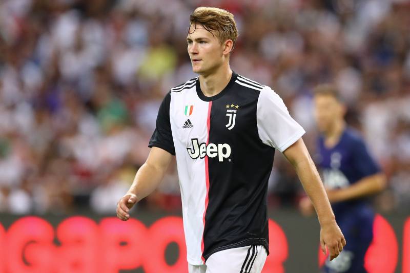 SINGAPORE, SINGAPORE - JULY 21: Matthijs de Ligt of Juventus in action during the International Champions Cup match between Juventus and Tottenham Hotspur at the Singapore National Stadium on July 21, 2019 in Singapore. (Photo by Pakawich Damrongkiattisak