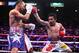 Filipino boxer Manny Pacquiao (R) and US boxer Keith Thurman during their WBA super world welterweight title fight at the MGM Grand Garden Arena on July 20, 2019 in Las Vegas, Nevada. - Pacquiao won a 12 round split decision. (Photo by John Gurzinski / AF