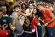 KANSAS CITY, MISSOURI - JULY 23: Robert Lewandowski #9 of Bayern Munich signs autographs for fans after the International Champions Cup match against AC Milan at Children's Mercy Park on July 23, 2019 in Kansas City, Kansas. (Photo by Jamie Squire/Intern