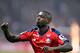 Lille's Ivorian forward Nicolas Pepe celebrates after scoring a goal during the French L1 football match between Lille (LOSC) and Angers (SCO) at the Pierre-Mauroy Stadium in Villeneuve d'Ascq, near Lille, northern France, on May 18 2019. (Photo by DENIS