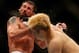 Isaac Vallie-Flagg takes a punch from Takanori Gomi at UFC 172 in 2014.