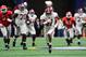 ATLANTA, GA - DECEMBER 01: Jaylen Waddle #17 of the Alabama Crimson Tide runs on his way to scoring a 51-yard touchdown in the third quarter against the Georgia Bulldogs during the 2018 SEC Championship Game at Mercedes-Benz Stadium on December 1, 2018 i