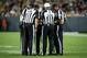 GREEN BAY, WISCONSIN - AUGUST 08: Referees meet in the second quarter during a preseason game between the Houston Texans and Green Bay Packers at Lambeau Field on August 08, 2019 in Green Bay, Wisconsin. (Photo by Dylan Buell/Getty Images)