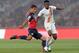 LILLE, FRANCE - AUGUST 03: Benjamin Andre of Lille and Amadou Diawara of Roma compete for the ball during the Friendly match between Lille and AS Roma at Stade Pierre Mauroy on August 03, 2019 in Lille, France. (Photo by Sylvain Lefevre/Getty Images)