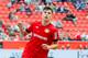 LEVERKUSEN, GERMANY - AUGUST 17: Kai Havertz of Bayer 04 Leverkusen celebrates after scoring his team's second goal during the Bundesliga match between Bayer 04 Leverkusen and SC Paderborn 07 at BayArena on August 17, 2019 in Leverkusen, Germany. (Photo b