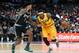 DALLAS, TEXAS - AUGUST 17: Stephen Jackson #5 of the Killer 3s handles the ball against Perry Jones III #1 of the Enemies during week nine of the BIG3 three on three basketball league at American Airlines Center on August 17, 2019 in Dallas, Texas. (Photo