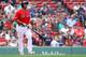 BOSTON, MASSACHUSETTS - AUGUST 18: Rafael Devers #11 of the Boston Red Sox watches his home run during the seventh inning against the Baltimore Orioles at Fenway Park on August 18, 2019 in Boston, Massachusetts. (Photo by Maddie Meyer/Getty Images)